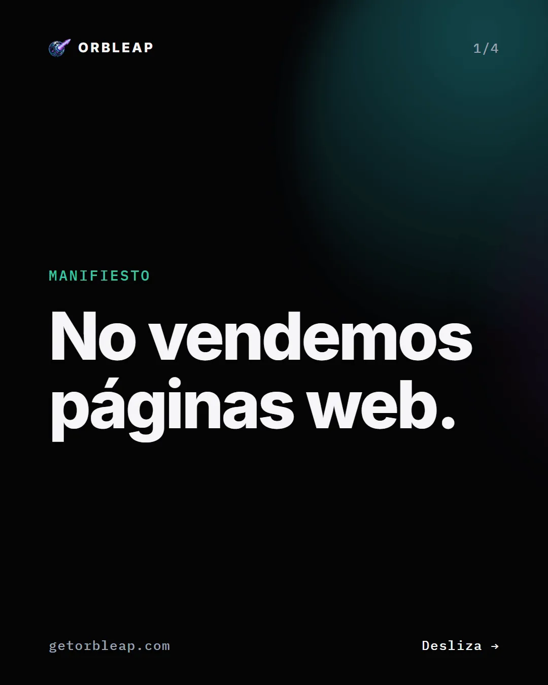 Publicación de OrbLeap: “No vendemos páginas web.”